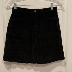 Brandy Melville Italy Black Corduroy Mini Skirt Size 5